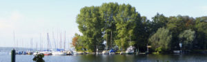 Blick auf den Hafen des Yacht-Clubs Müggelsee