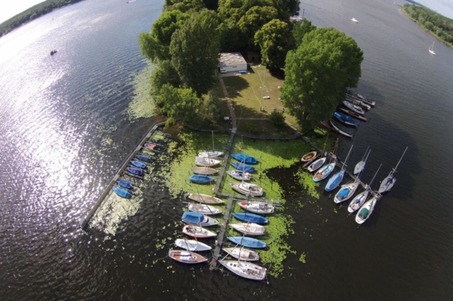 Luftbild des Yacht-Club Müggelsee