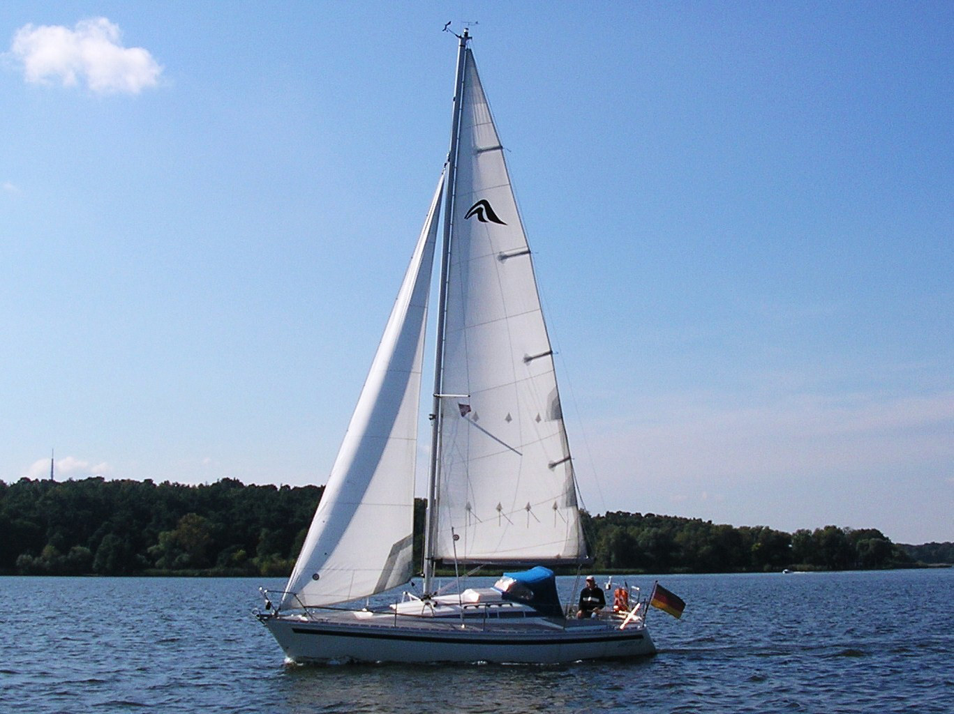 Der Jollenkreuzer Hanse 291 ist Teil der Flotte des Yacht-Club Müggelsee.
